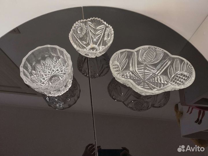 Салатник хрустальный, конфетница