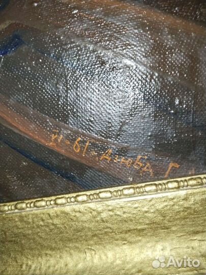 Картина маслом на холсте в хорошем состоянии