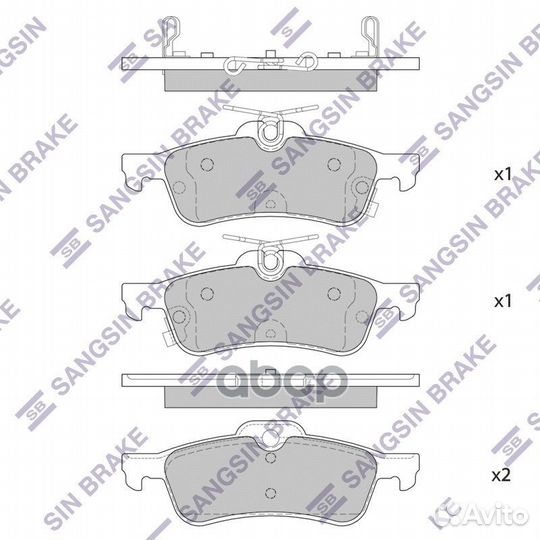 Колодки тормозные honda civic 12- задние SP4133