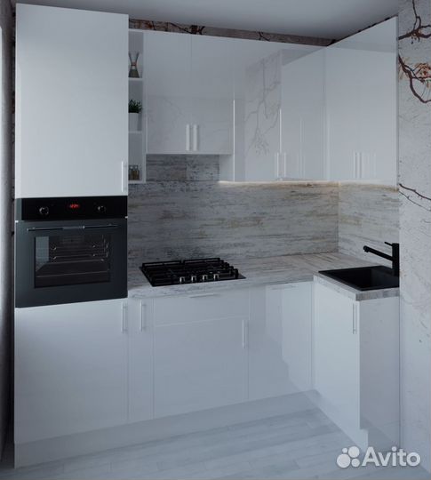 Кухня угловая с бесплатным 3Dпроектом