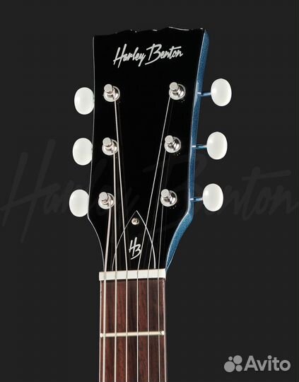 Harley Benton DC-Junior Pelham Blue с усилителем