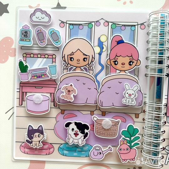 Альбом и игры на липучках Подружки Тока Бока