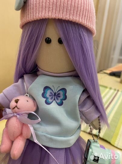 Текстильная Кукла ручной работы, игровая