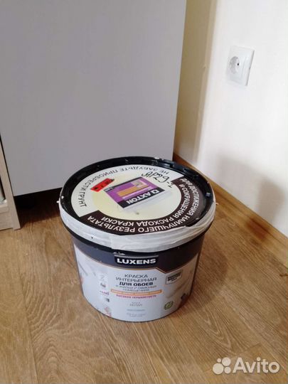 Краска интерьерная для обоев, светлый беж 9 л