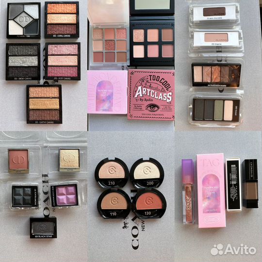 Тени Dior, Givenchy, Clarins, Chanel, Lancome