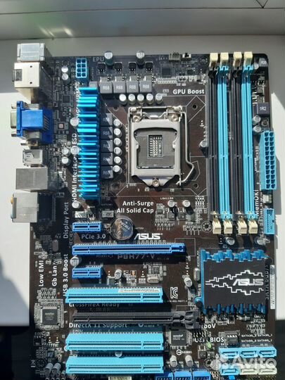 Материнская плата asus P8H77-V (не рабочая)