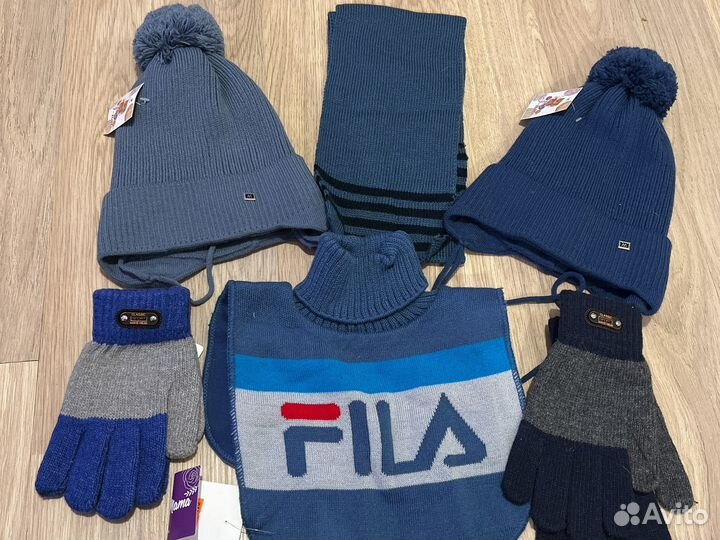 Комплект шапка шарф перчатки 6-8 лет