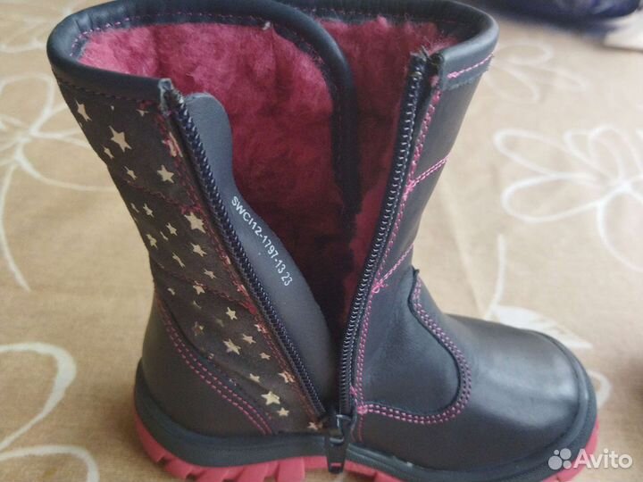 Сапоги Lasocikids для девочки кожаные