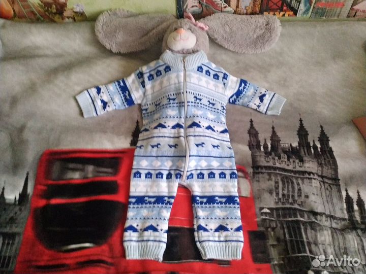 Комбинезон трикотажный 80 на молнии