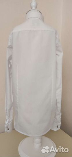 Детская белая классическая рубашка с запонками