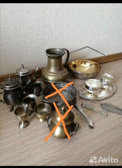 Латунные, бронзовые и оловянные предметы