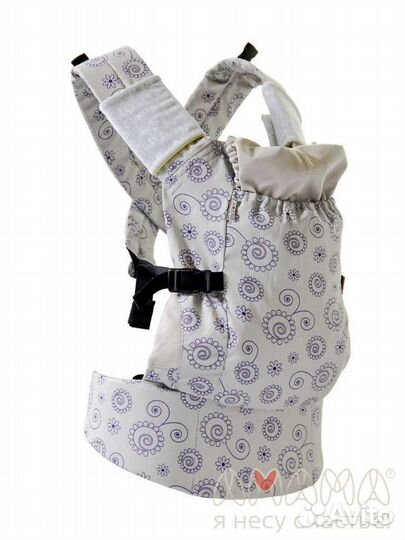 Слинг рюкзак лёгкий светло-бежевый Амама