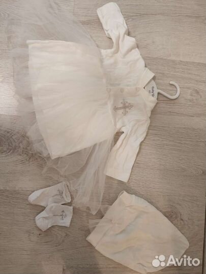 Крестильный набор для девочки 62 носочки в подарок