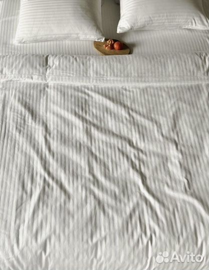 Постельное белье страйп-сатин (размер как у IKEA)