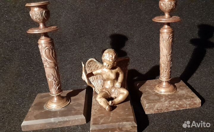 Старинный подсвечник. Бронза