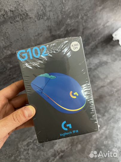 Мышь Logitech G102 LightSync синий оптическая