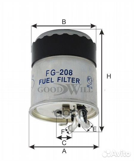 Фильтр топливный mercedes A,B,C,CLK,E,G,GL,M,R