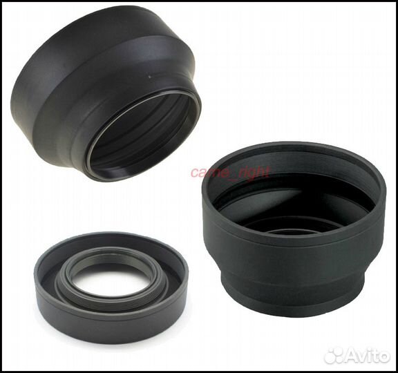 Бленда резиновая солнцезащитная 3в1 77мм