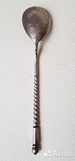 Ложка чайная витая серебро 30 грамм XIX век
