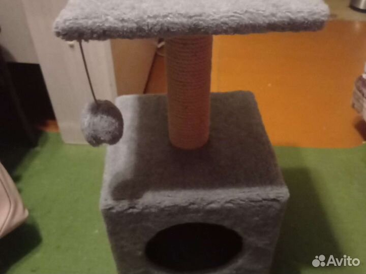 Когтеточка домик для кошки новый