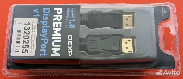 Новый кабель dexp displayport ver.1.4 с гарантией