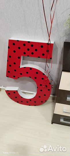 Объемная цифра 5