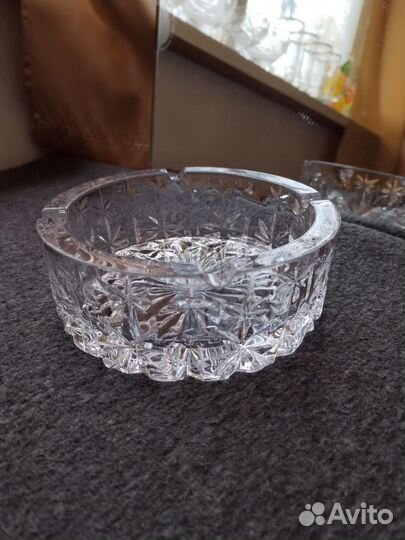 Хрустальная пепельница СССР 5 х 14 см