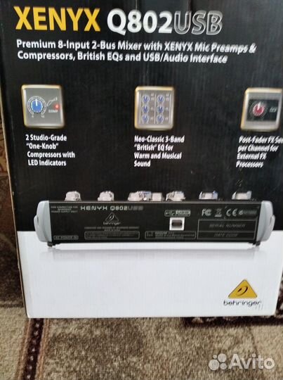 Behringer xenyx q802usb (новый)