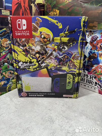 Прошитый Nintendo Switch Oled Splatoon 128GB