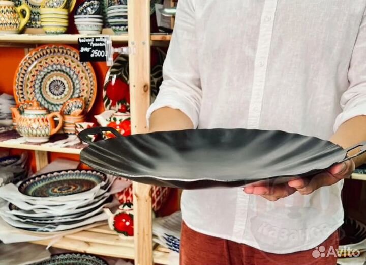 Садж чугунный, сковорода + специи в подарок