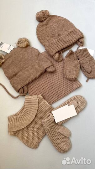 Шапки Zara H&M наборы зима осень 86 92 98 104