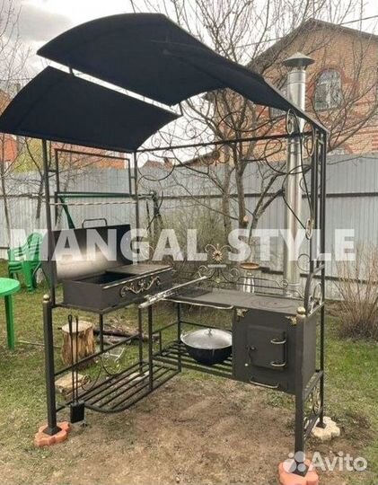 Мангал с крышей