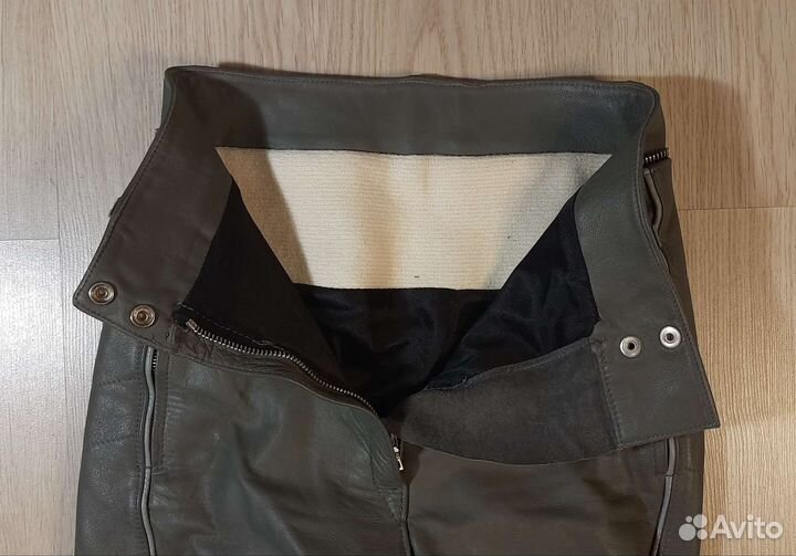 Мотобрюки кожаные женские