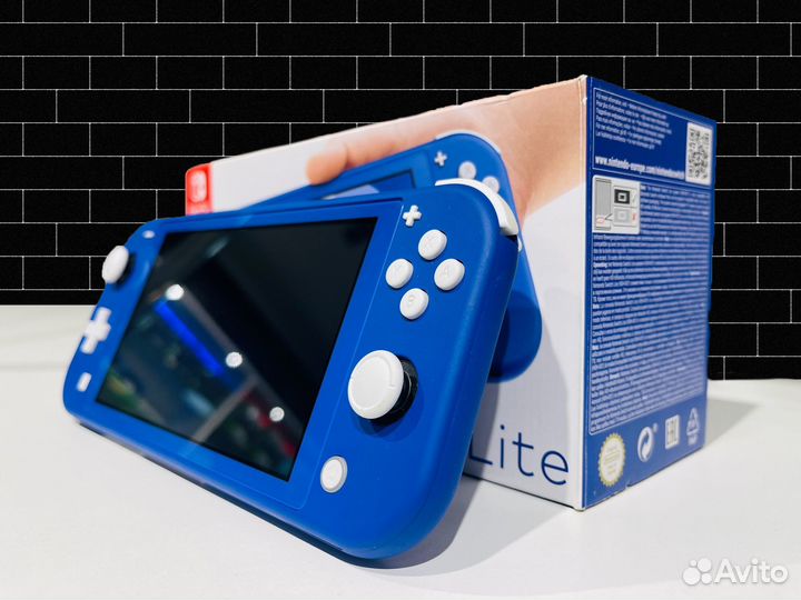 Прошитая Nintendo Switch Lite 64gb Синяя