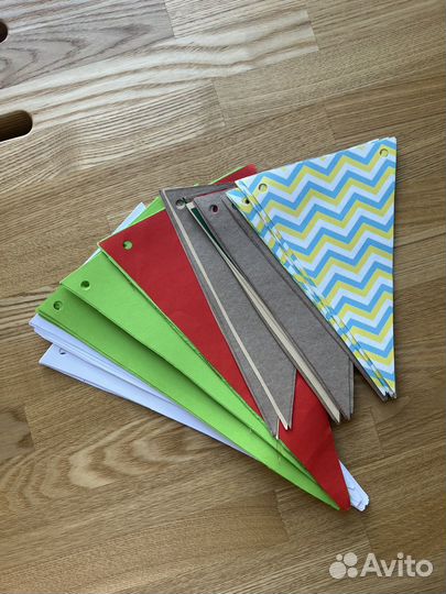 Бумажные флажки для гирлянд