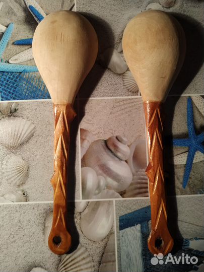 Ложки деревянные и звёздочка бальзам (новые). СССР