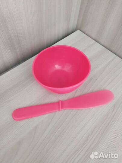 Набор миска силиконовая и шпатель для масок