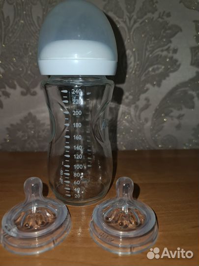 Бутылочка Avent стекло с сосками новыми