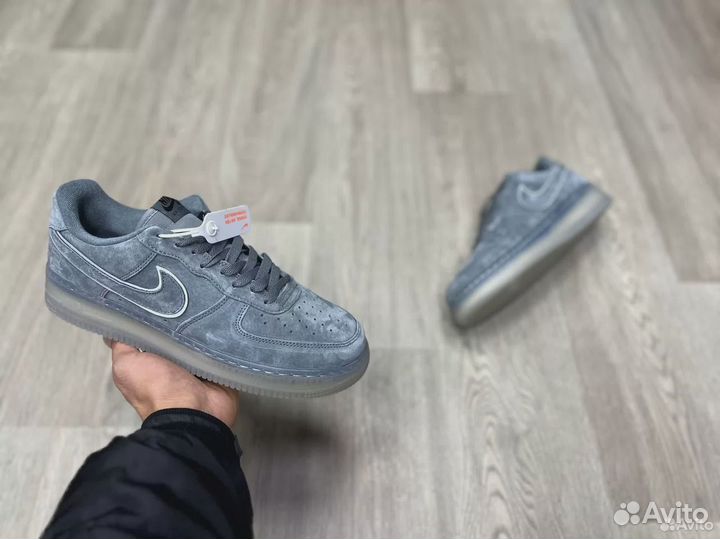 Кроссовки nike air force 1 серые