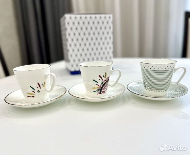 Чашка с блюдцем кофейная Форма: Черный кофе лфз