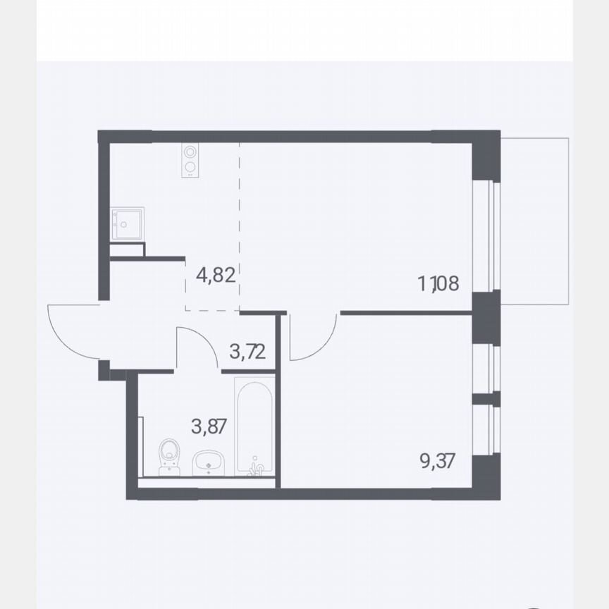 1-к. квартира, 32,9 м², 6/7 эт.