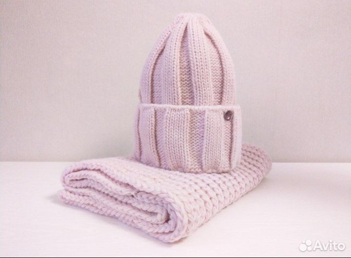 Комплект шапка и снуд женский новый