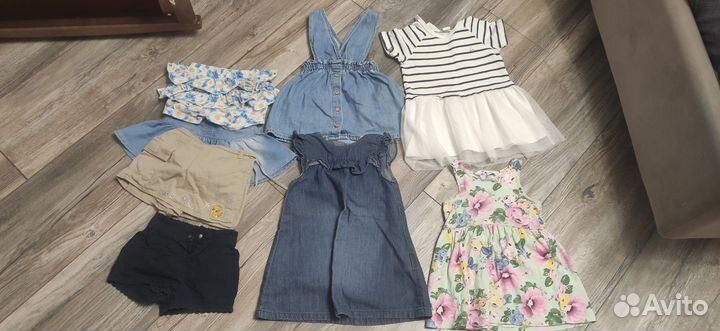Большой пакет вещей на девочку 80-86