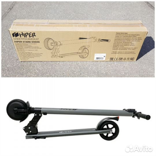 Электросамокат Hiper DX650 (до 100кг), новый