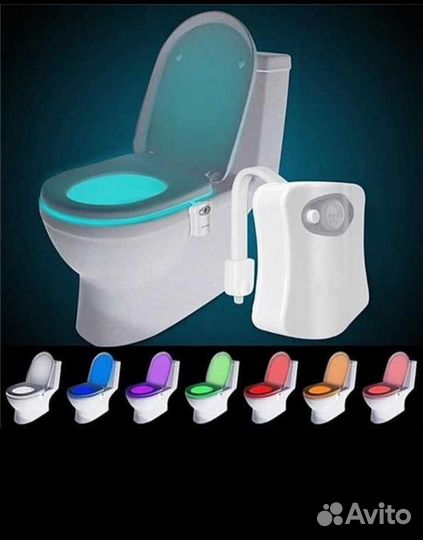 Цветодиодная подсветка для унитаза 8цветов