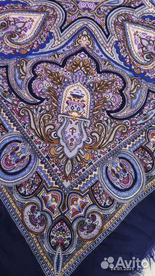 Павлопасадский платок Испанский, шерсть 100%