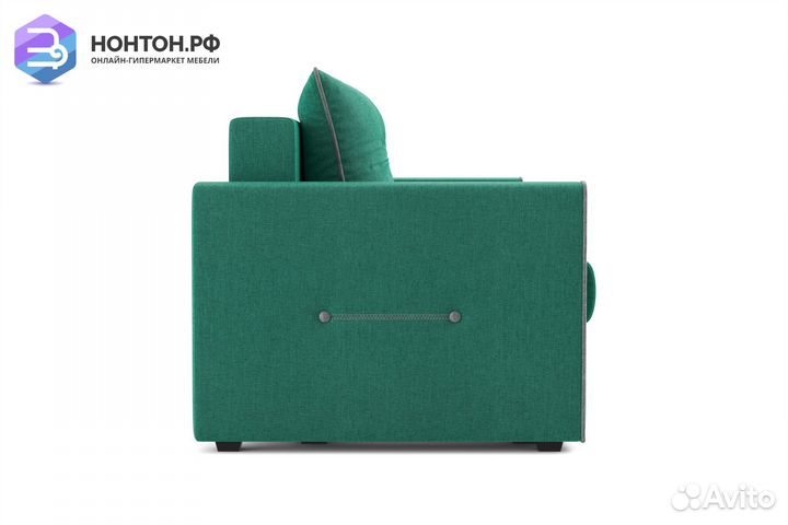 Диван еврокнижка Оригами жаккард зеленый