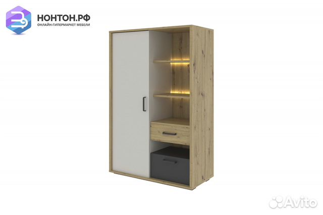 Комод kubo км-90 артизан / чёрный / серый