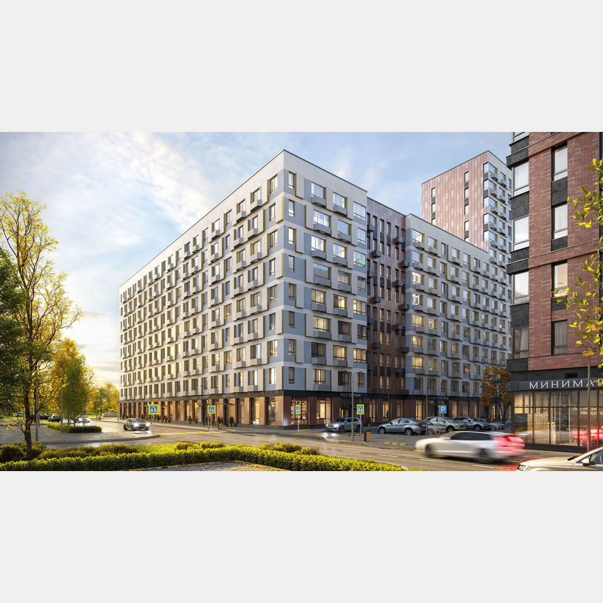 2-к. квартира, 57,6 м², 9/9 эт.