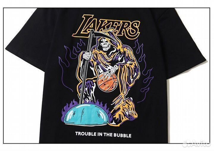 Футболка Lakers reaper Чёрная